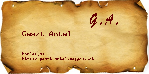 Gaszt Antal névjegykártya